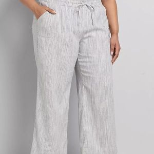 Linen Wide leg drawstring pants